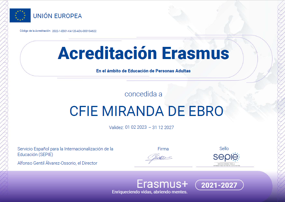 Acreditacion Erasmus+ Adultos